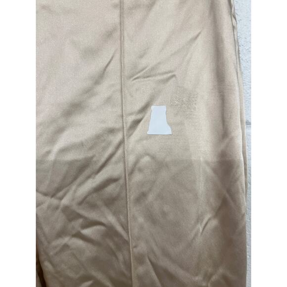 RTR Jonathan Simkhai Sz 6 Cream Gold Duchesse High Bootcut Wide Leg Satin Pants - Picture 5 of 10